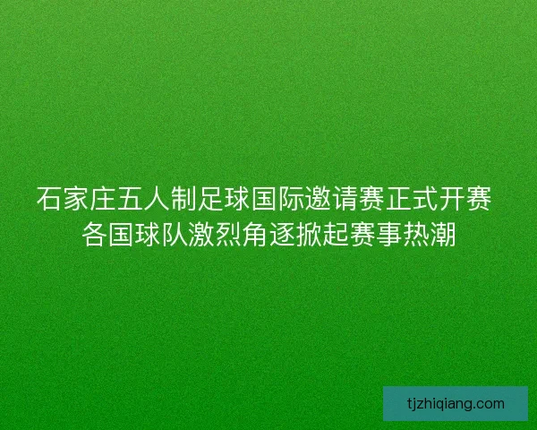 石家庄五人制足球国际邀请赛正式开赛 各国球队激烈角逐掀起赛事热潮
