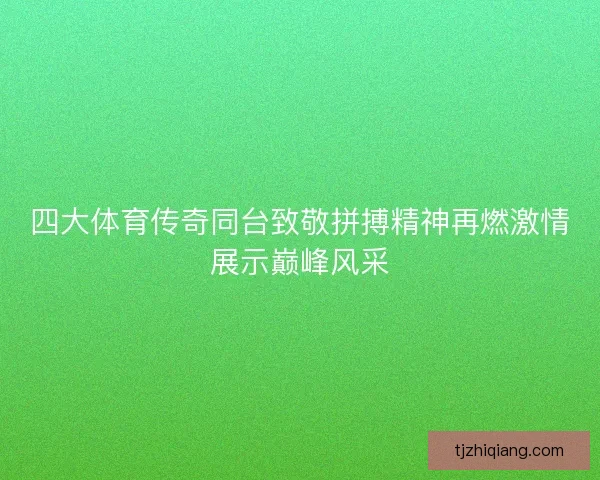 四大体育传奇同台致敬拼搏精神再燃激情展示巅峰风采